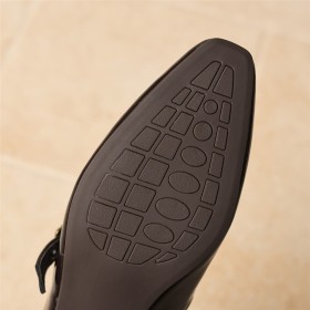 Abendschuhe Mit Blockabsatz 4 cm Niedriger Absatz Damenschuhe Klassisch Business Casual Spangenpumps