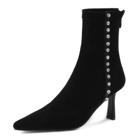 7 cm Heel Elegant Stilettos Suede Ankle Boots