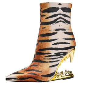 Talon 10 cm Moderne Leopard Bottines Classique Habillé