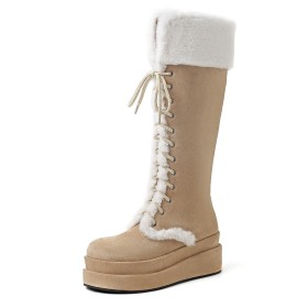 JAYCOSIN 2019Fashion Knieën Hoge Platte Laarzen Vr