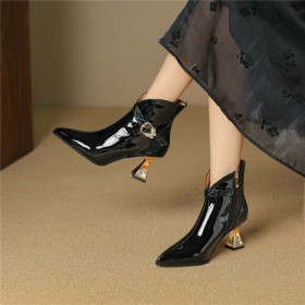 Zipper Chunky Block Heel Mid Heel Heeled Footwear Online Store BuyShoes.Shop