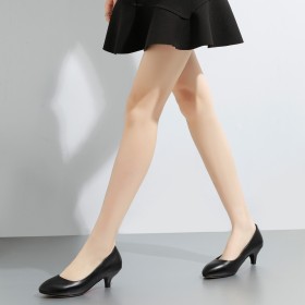 Charol Clasico Zapatos De Salon Tacónes Bajos Zapato Mujer Kitten Heel Negras