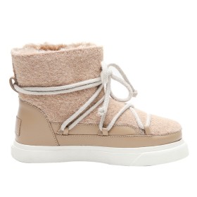 Leather Cute Flats Booties Comfort Fur Lined Snow Boot