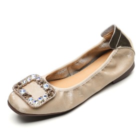 Beautiful Comfortable Natural Leather Beige Velvet With Rhinestones Fashion Business Casual Buckle