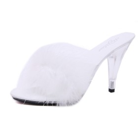 Trasparenti Spuntate Tacchi Alto Sandalo Peluche