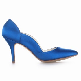 Chaussure Bleu Electrique Belle À Talon Escarpins Talons Aiguilles Ceremonie