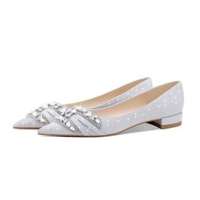 Argenté Talon Epais Confort Petit Talon 3 cm Élégant Paillette Brillante Chaussures Mariée Ceremonie Talon Carré Chaussure