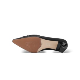 Escarpin Boucle Talon 6 cm Avec Strass Travail Filet Chaussures