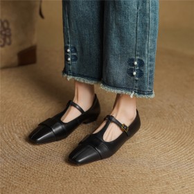 Mode Comfort Enkelbandje Mary Jane Dames Schoenen Platte T Band Loafers Dames