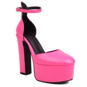 6 inch High Heeled Thick Heel Belt Buckle Fashion Ankle Strap Summer 2023 Platform Block Heel Sandals For Women