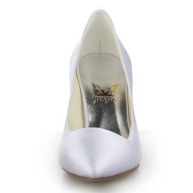 8 cm Highheel Schoenen Dames Witte Elegante Bruidsschoen Klassiek Pumps