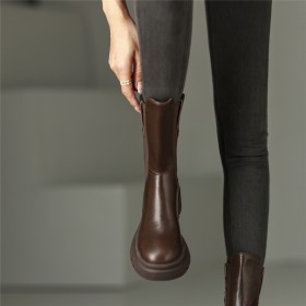 Ausgehen Stiefeletten Stiefel Damen Gefütterte Herbst Chelsea Boots Flache Klassisch