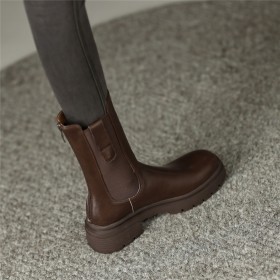 Ausgehen Stiefeletten Stiefel Damen Gefütterte Herbst Chelsea Boots Flache Klassisch