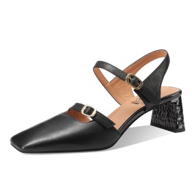 Metallic Thick Heel Block Heels Low Heeled Elegant Comfort Business Casual Black Dress Shoes Sparkly Sandals