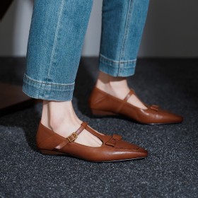 Leren Going Out Klassiek Comfortabele Met Strik T Band Schoenen Dames