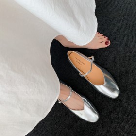 Maryjane Glitzernden Comfort Flache Leder Schuhe Abendschuhe Klassisch