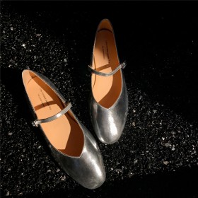 Maryjane Glitzernden Comfort Flache Leder Schuhe Abendschuhe Klassisch