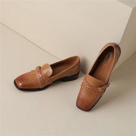 Classici Piatti Vintage Hollow Out In Pelle Comode Scarpe Mocassini