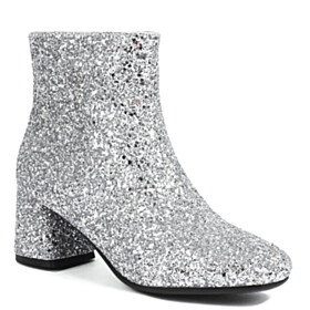 Sparkle Mode Comfortabele Middelhoge Hakken Going Out Glitter Gevoerde Laarsjes dames Blokhakken