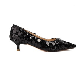 Formele Pumps Spitse Neus Mode Gala Comfortabele Sparkle Met 4 cm Lage Hakken Glitter Stilettos Dames Schoenen Instapper