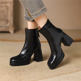 bottine talon carre femme