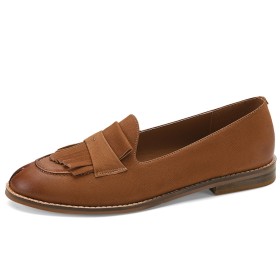 Tassel Slip On Shoes Comfortable Stylish Flats Suede Vintage