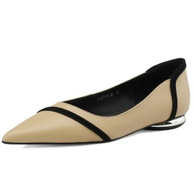 Pointed Toe With Color Block Business Casual Flats Ballet Shoes Womens Footwear