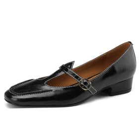 Business Casual Tacón Cuadrado Zapatos Mujer Mary Jane Tacon Ancho Tacon Bajo De 3 cm Con Hebillas Cómodos Y Elegantes