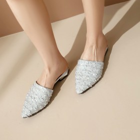 Comfortabele Met Blokhak Slippers Glitter Sparkle Muiltjes Going Out 3 cm Lage Hakken