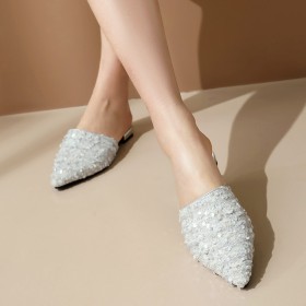 Comfortabele Met Blokhak Slippers Glitter Sparkle Muiltjes Going Out 3 cm Lage Hakken