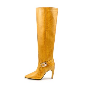 Yellow bootie heels cheap