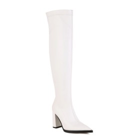 Overknee Boots 9 cm High Heel Met Blokhak Klassiek Lange Laarzen Gevoerde