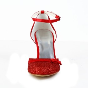 Glitzernden Pailletten Rot Mit Schleife Herrlich Pumps Hochzeitsschuhe Mit 8 cm Hohe Absatz Festliche Schuhe Schuhe Damen