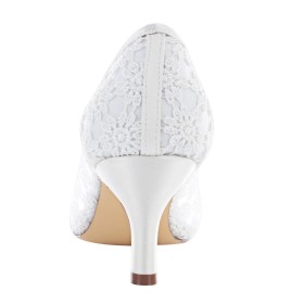 Elegante Fleur Talon 7 cm Ete Ivoire Escarpin Bout Ouvert Chaussure Mariage Sandale