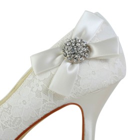 Brautschuhe Elegante Pfennigabsatze Mit Geblümte Festliche Schuhe 8 cm High Heels Stöckelschuhe