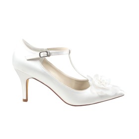 Chaussure Mariage Ivoire Chaussures Pour Femmes Élégantes Chaussure De Soirée Talon Haut Escarpin Bride Cheville