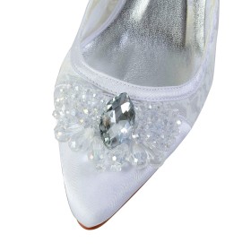 Talons Hauts 2021 Élégant Chaussures Mariée Talon Aiguille Avec Cristal Ajourée Chaussure De Soirée Sandales Filet