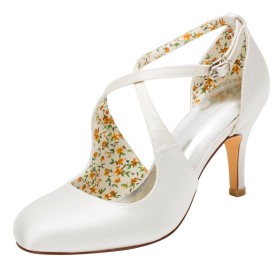 Tacchi Spillo Tacco Alto 8 cm Scarpe Cerimonia Elegante A Fiori