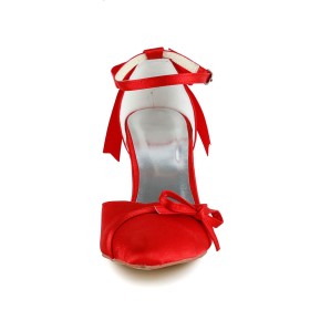 Bout Pointu Chaussure De Soirée Rouge Elegante Talon 8 cm D orsay