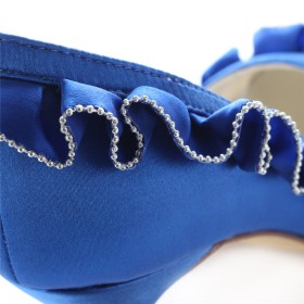 Stilettos Mit 8 cm High Heels Royalblau Schlupfschuh Pumps Elegante Abendschuhe D orsay Schuhe Damen