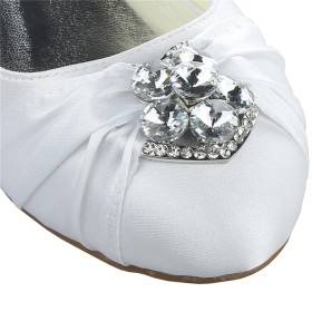 4 cm Low Heel Schlupfschuhe Weiß Pumps Brautschuhe Mit Kristall Kitten Heel Schuhe Damen Abendschuhe Elegante