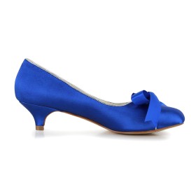 Blu Tacchi Basso 4 cm Scarpe Cerimonia Elegante Decollete