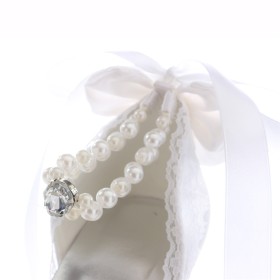 Schöne Brautschuhe Abendschuhe Stiletto Elegante Weiß 10 cm High Heel Mit Absatz Sandalen Damen Satin