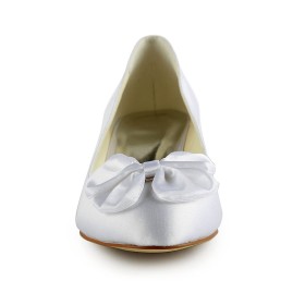 キトゥン ヒール 結婚式靴 蝶結び パンプス ホワイト 可愛い シューズ ローヒール S5920160680