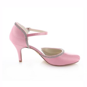 Mit Strasssteine Tanzschuhe Abendschuhe Sandalen Schöne Mit 8 cm Hohe Absatz Stilettos Pink