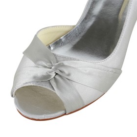 Met Lage Hak Bruidsschoenen Pumps Kitten Heel Schoenen Dames Creme