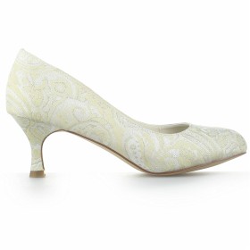 Spitze Pumps Stiletto Ivory Absatzschuhe Mit 6 cm Mittlerer Absatz Elegante Schuhe Damen