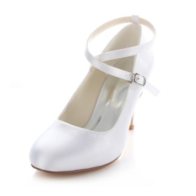 Damenschuhe Weiß Abendschuhe Schnürschuhe 2020 Stiletto 8 cm High Heels Brautschuhe Pumps Elegante