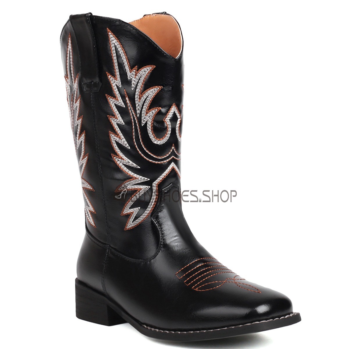 Cowboystiefel Boots Damen Mit Blockabsatz Halbhohe Stiefel Comfort