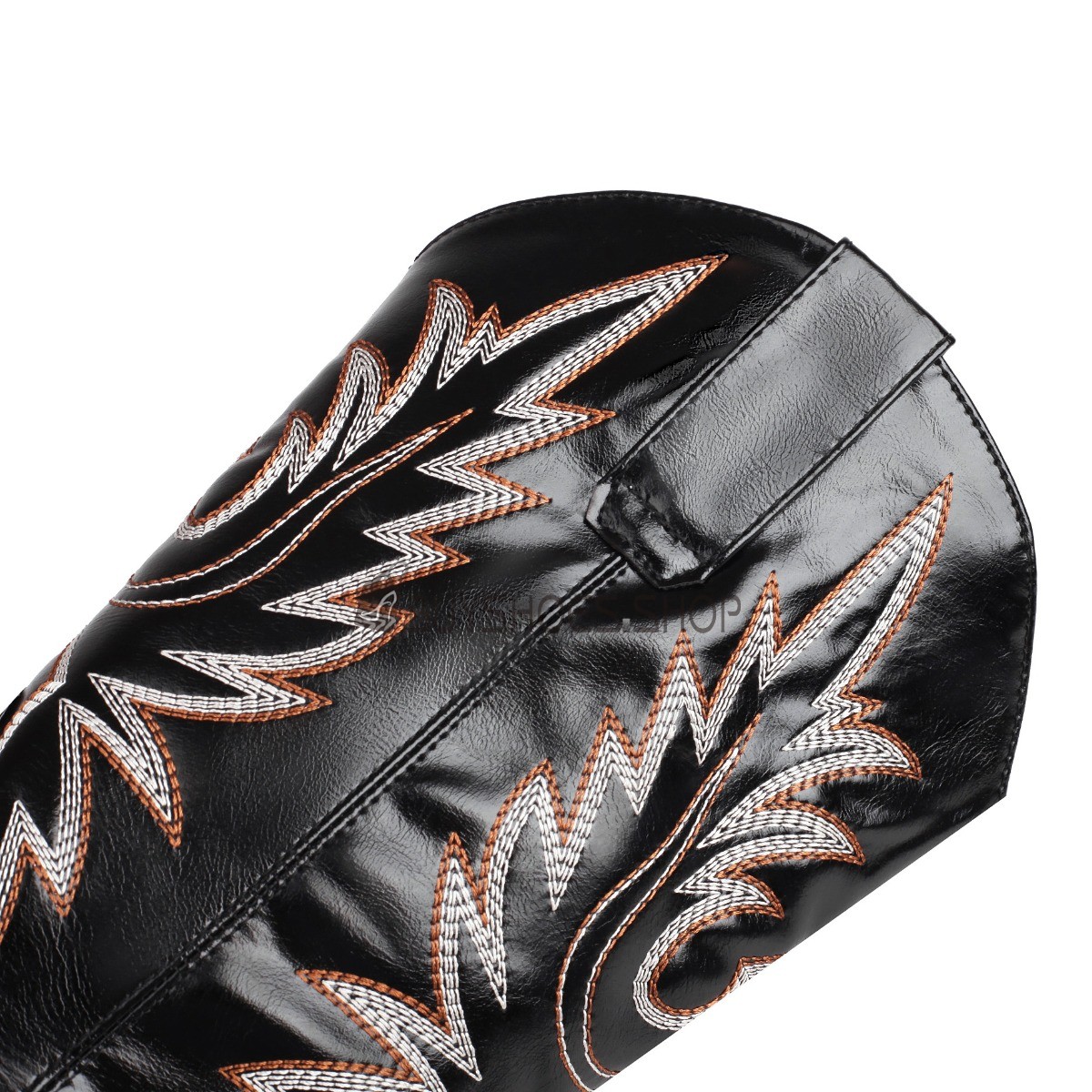 DREAM PAIRS Cowboylaarzen voor dames, cowboylaarzen, lage halfhoge hak, halfhoge westernlaarzen met geborduurd gestikt voor themafeest, landelijk concert, Zwart-1, 37.5 EU